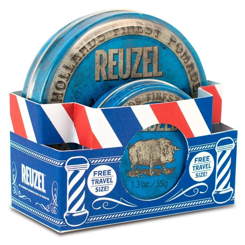 REUZEL Blue STRONG HOLD água solúvel 113GR + 35GR